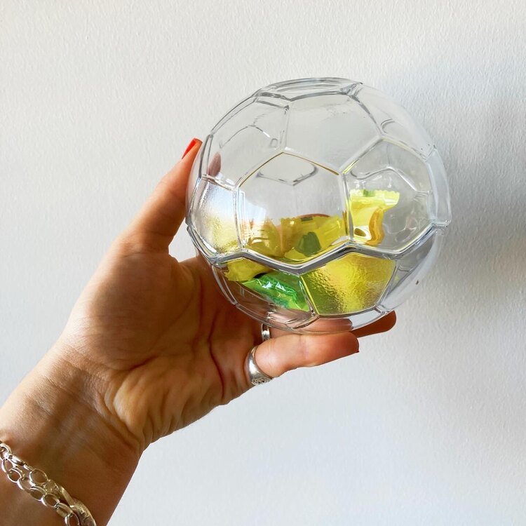 Football Shaped Glass Box