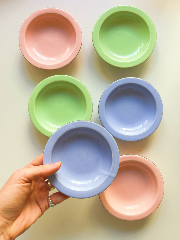 90’s Deadstock Porcelain Mini Plate Set 