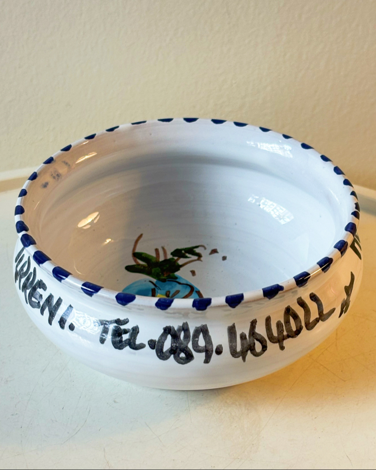 “Hotel Victoria” Handmade Italian Ceramic Candy Bowl