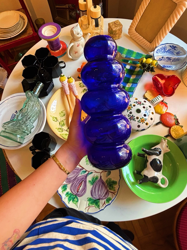 1960’s Cobalt Blue Bubble Vase