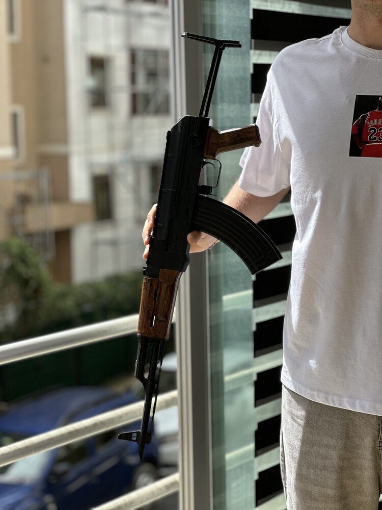 3D Baskı AK-47 Seyyar Dipçikli hareketsiz