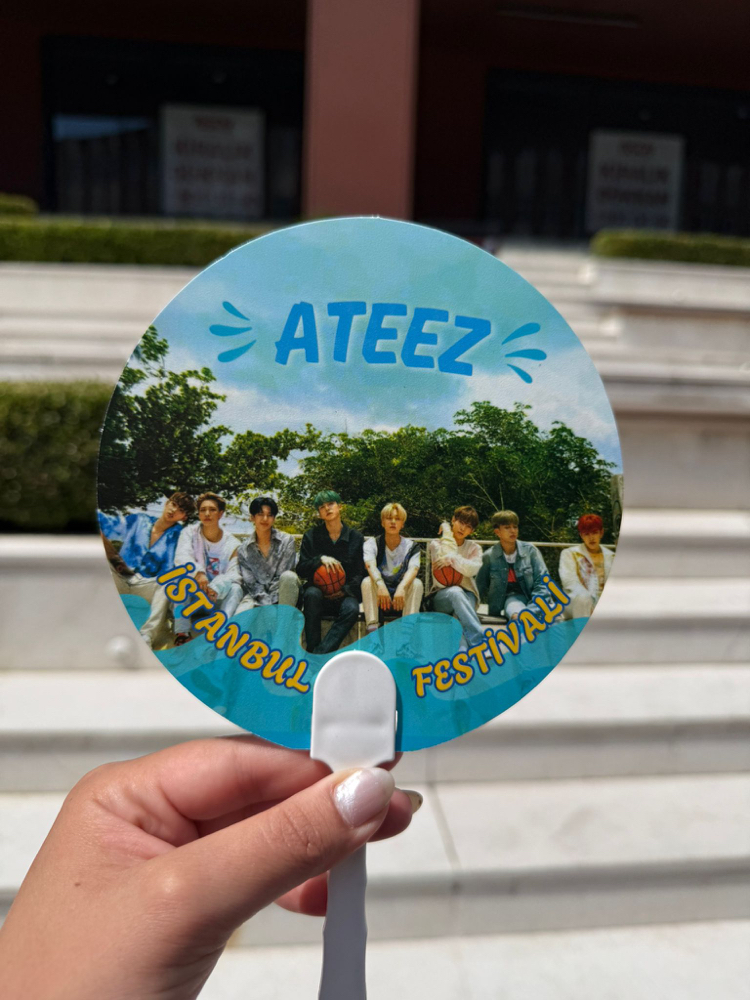 ATEEZ İstanbul festivali El yelpazesi 2li