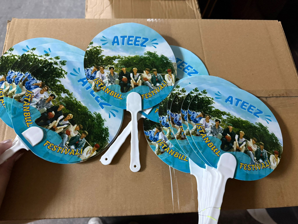 ATEEZ İstanbul Festivali El yelpazesi 3lü