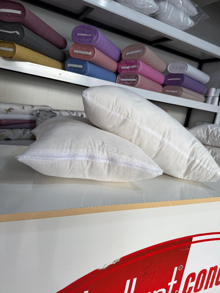 2 ADET YASTIK (50×70) %100 DOĞAL MERİNOS KUZU YÜN DOLGULU