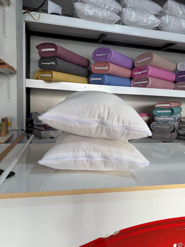 2 ADET YASTIK (50×70) %100 DOĞAL MERİNOS KUZU YÜN DOLGULU