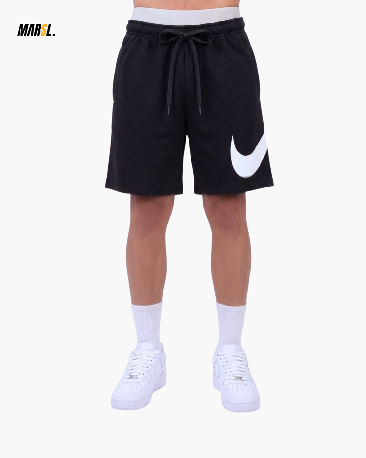 NKE Swoosh Baskılı Oversize Siyah Şort