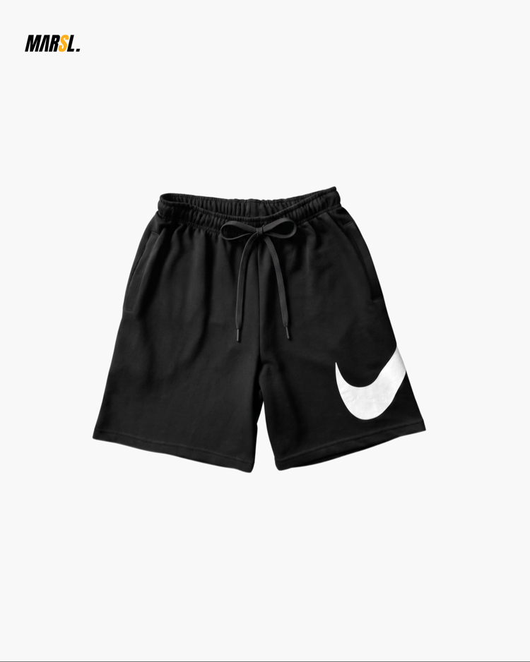 NKE Swoosh Baskılı Oversize Siyah Şort