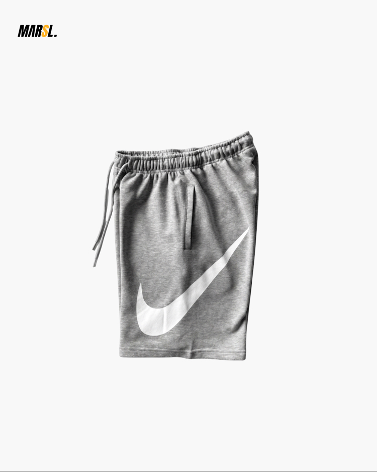 NKE Swoosh Baskılı Oversize Gri Şort