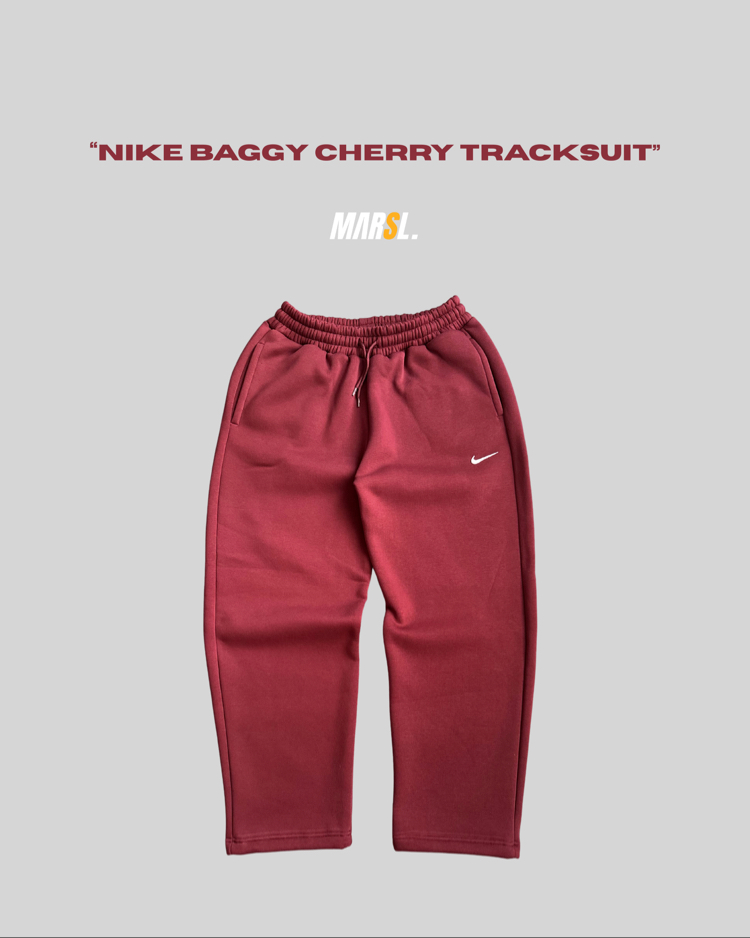 NKE Vintage Baggy Cherry (Vişne) Tracksuit (Ayarlanabilir Paça Lastiği Mevsimlik KUMAŞ)