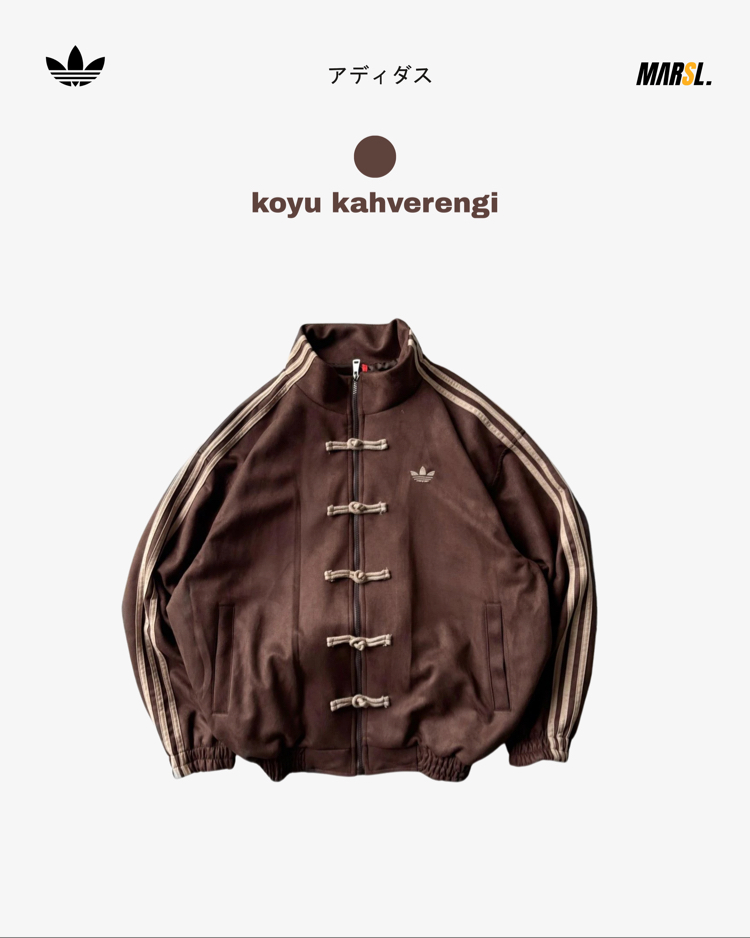 ADDS Chinese Vintage Oversize Kahverengi Kadife Ceket