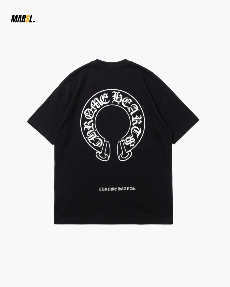 C.Hearts Baskılı Siyah Oversize Premium T-Shirt
