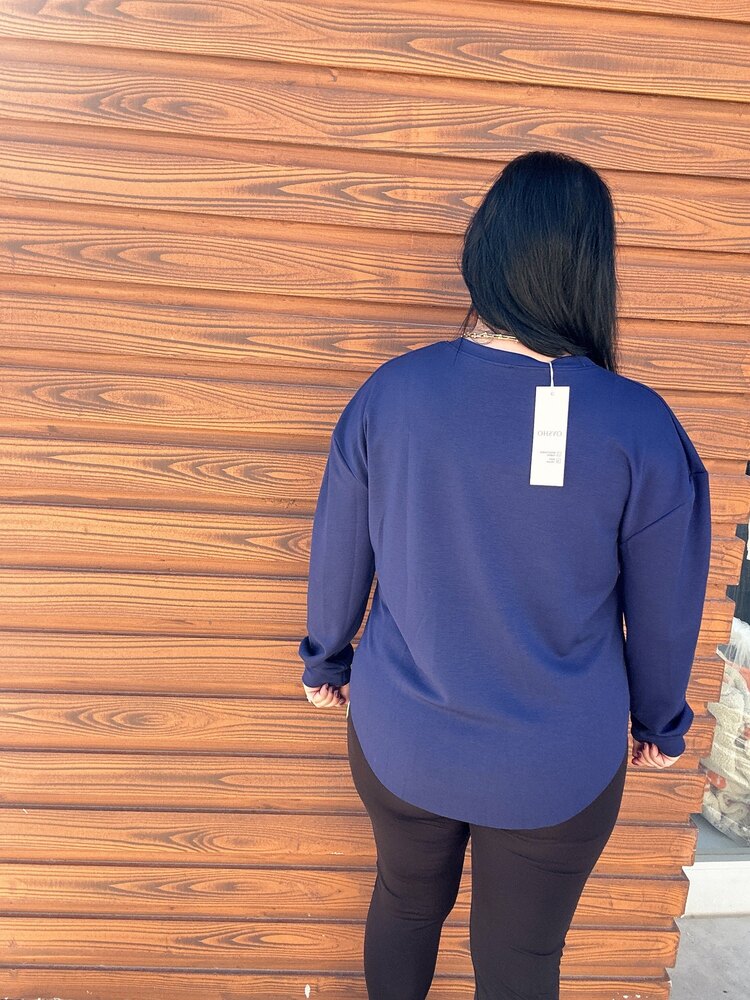 LACİVERT  MODAL KUMAŞ SWEAT