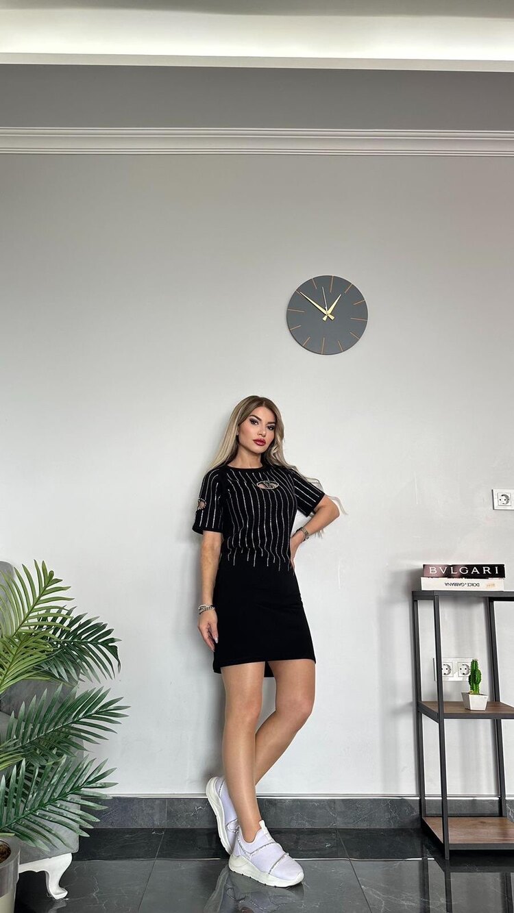 Taş detaylı Premium Kalite Elbise