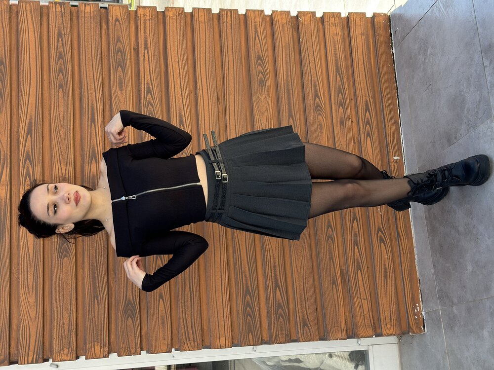 SİYAH FERMUARLI BODY