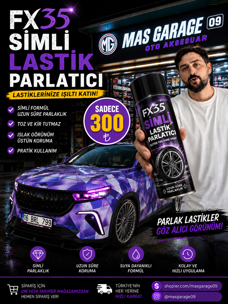 FX SİMLİ LASTİK PARLATİCİ SPREY