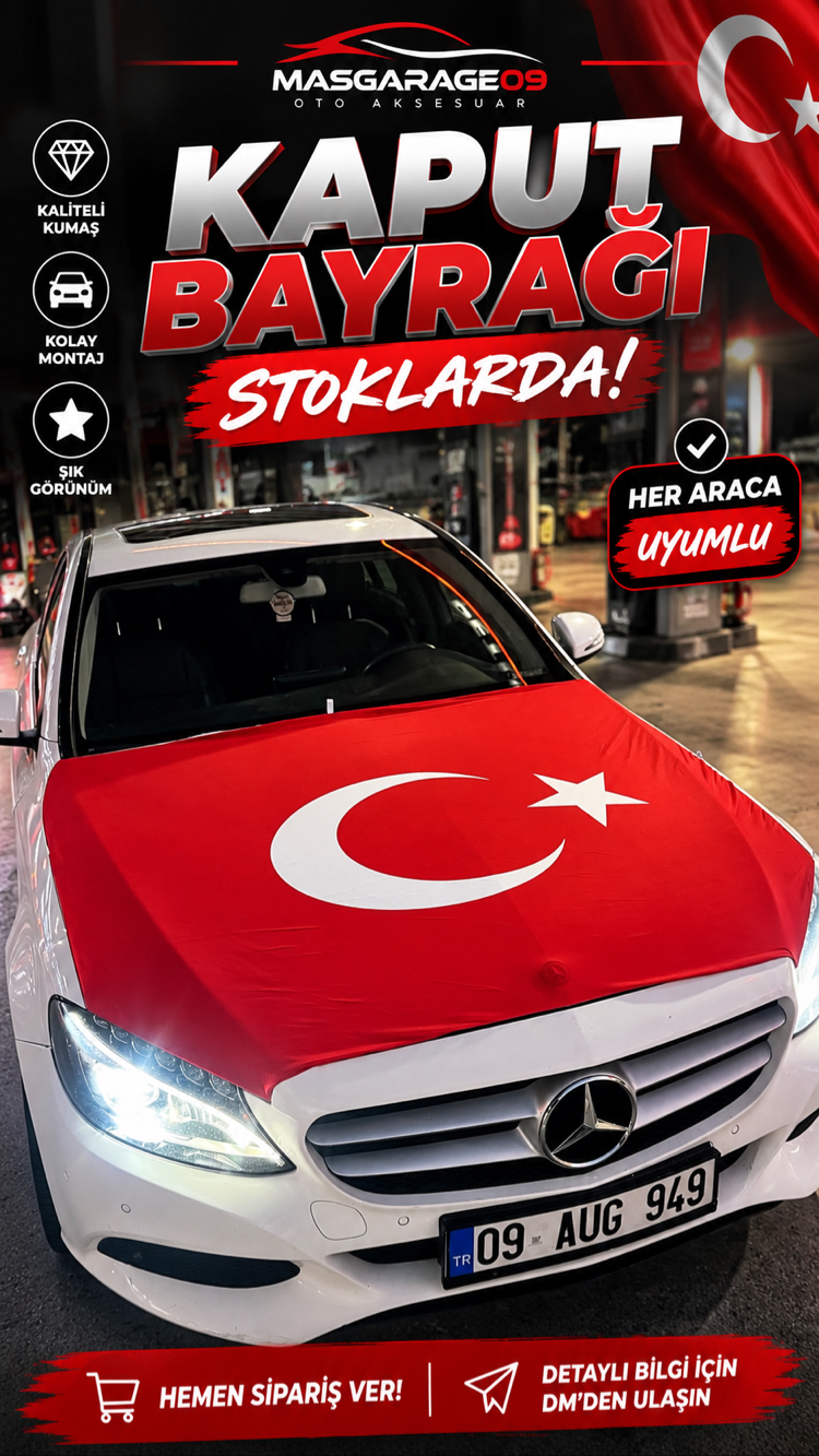 KAPUT BAYRAGİ HER ARACA UYUMLU