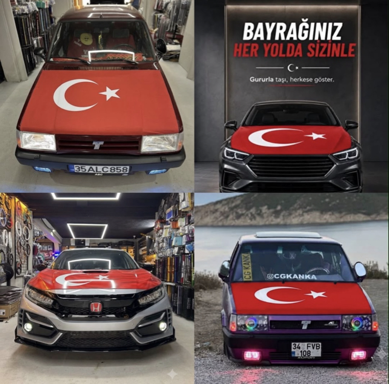 KAPUT BAYRAGİ HER ARACA UYUMLU