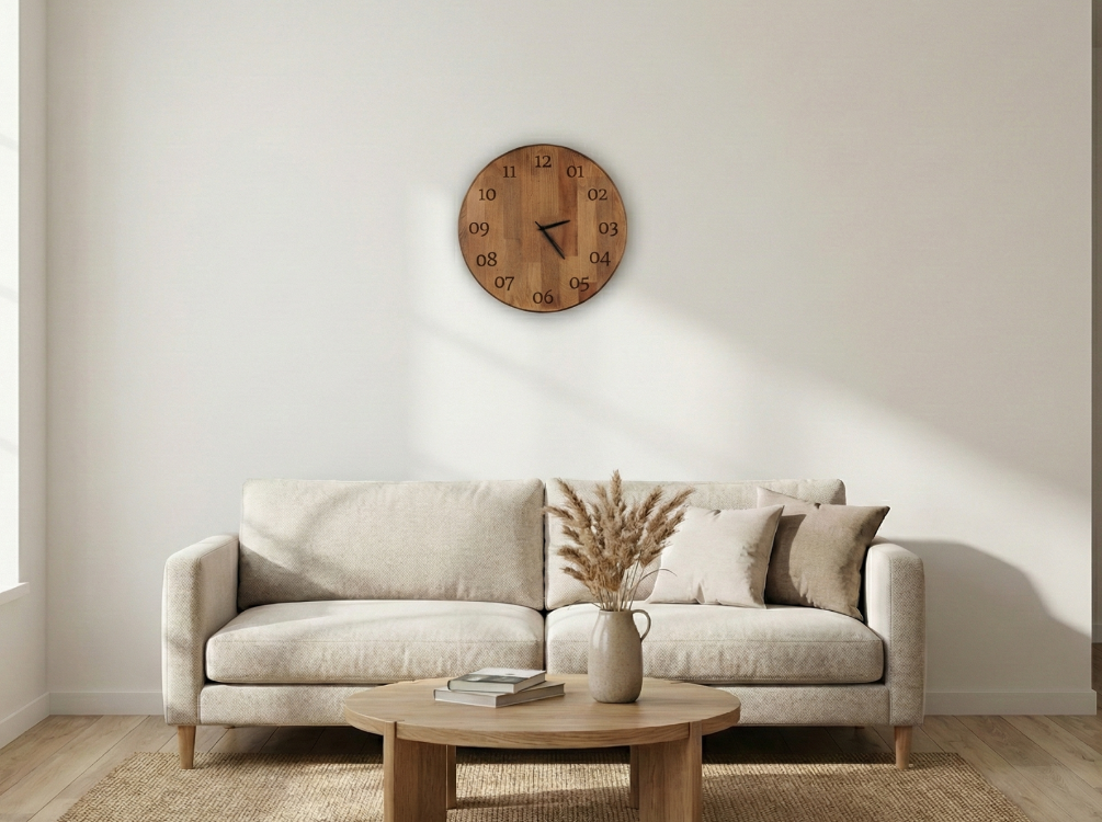 Ahşap Duvar Saati Model 12