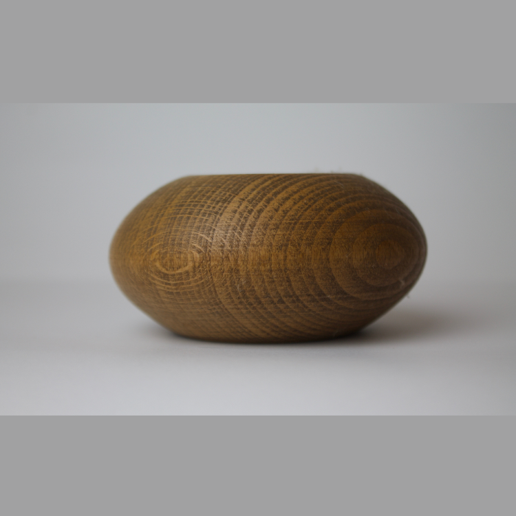 Oval Gürgen Ahşap Mumluk 3'lü Set