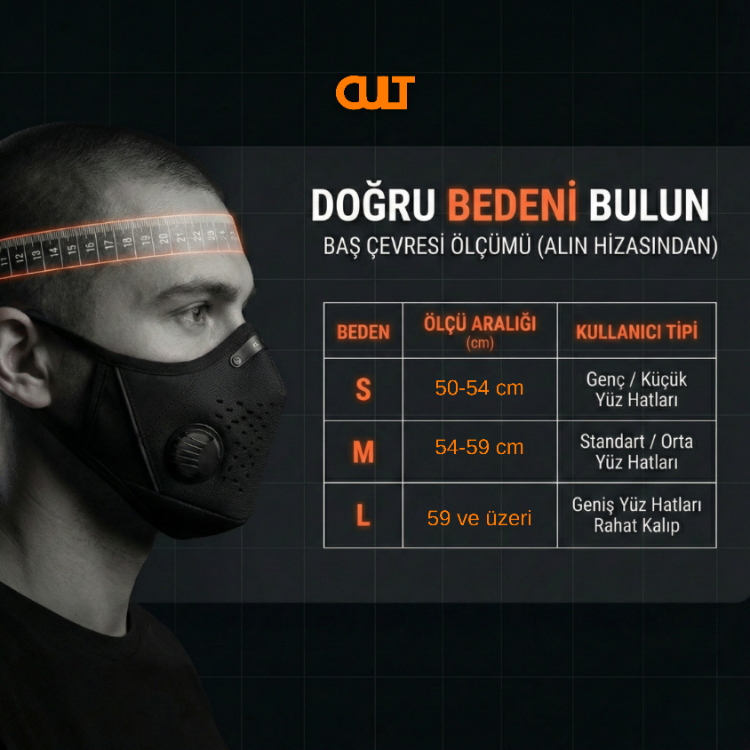 Cult Black Scuba Mask Ve Atlet Takımı