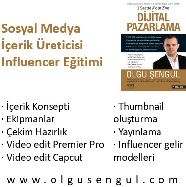İçerik Üreticisi Influencer Eğitimi