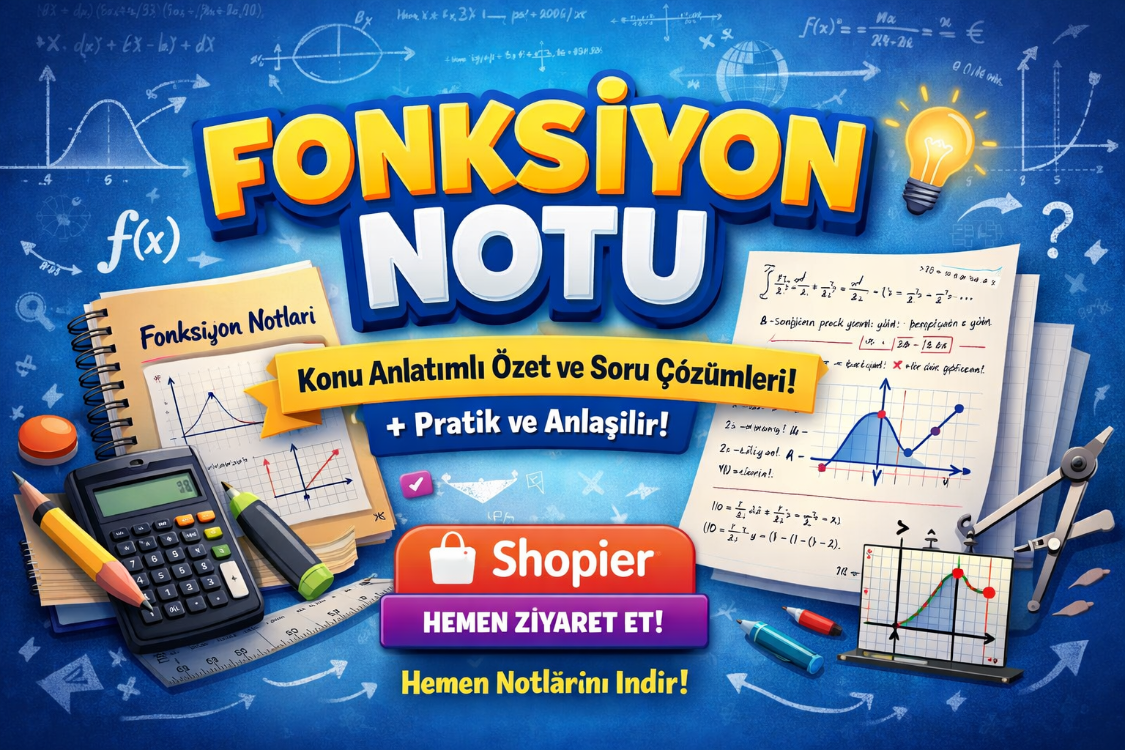 FONKSİYONLAR KISA KONU ANLATIMI + ÖZET NOTLAR (PDF)