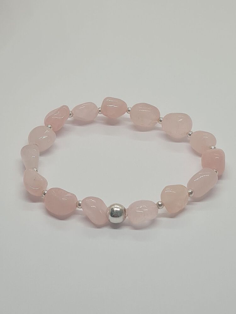 Pembe kuvars bileklik 