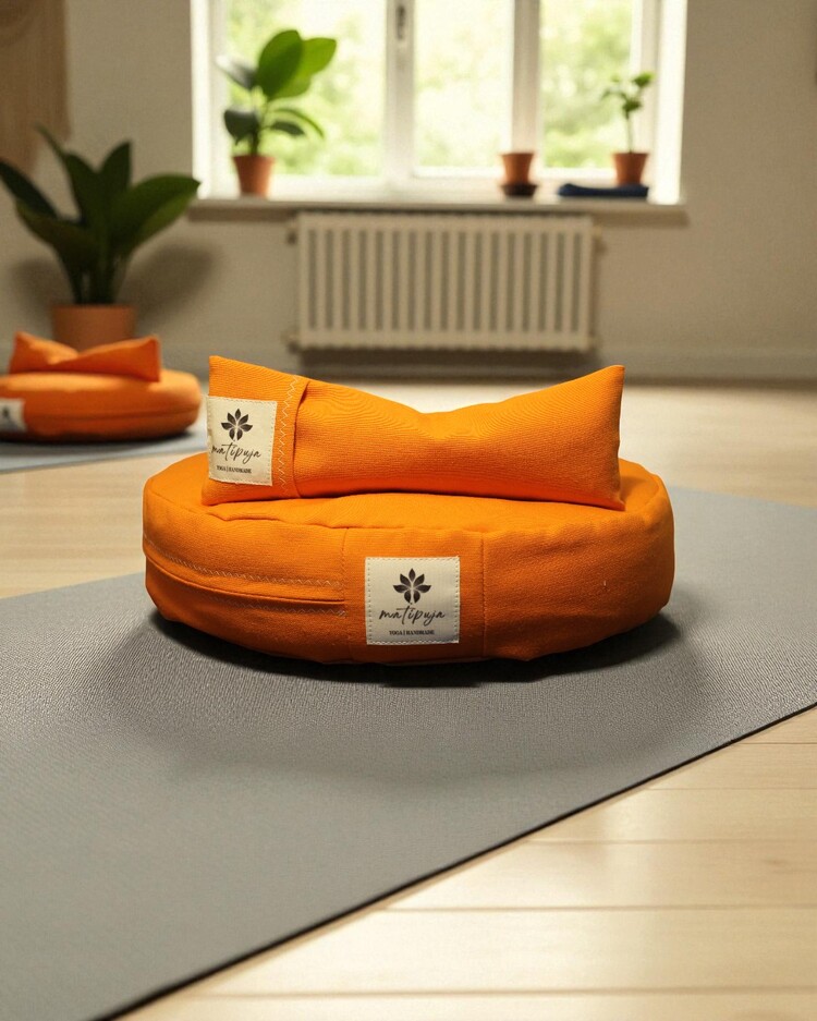 Sakral Çakra | Karabuğday Kabuklu Meditasyon Minderi & Lavantalı Göz Yastığı