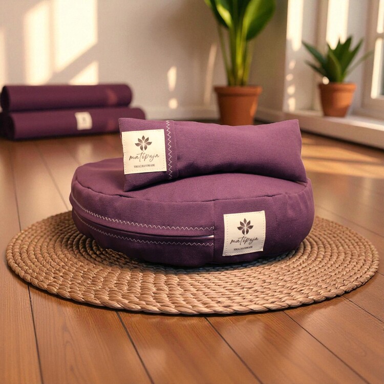 Üçüncü Göz Çakrası | Karabuğday Kabuklu Meditasyon Minderi & Lavantalı Göz Yastığı