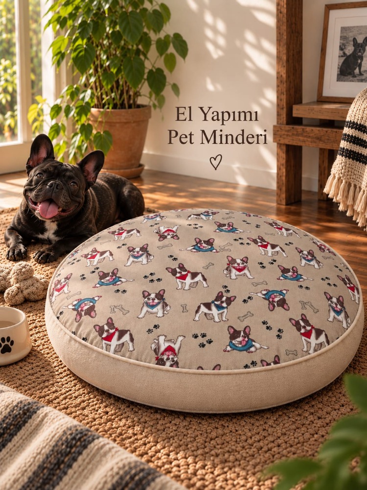 Pet Minderi | Karabuğday Kabuğu Dolgulu El Yapımı