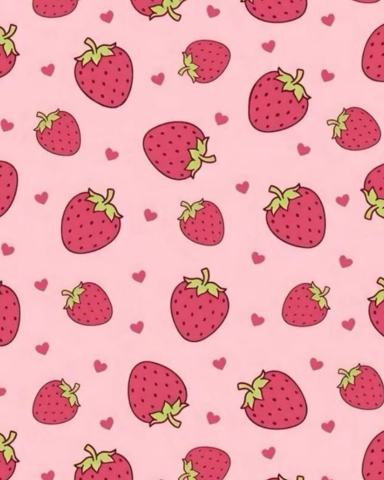 Çilek Desenli Mousepad – Kawaii Aesthetic Strawberry Mouse Pad, Pembe Masa Aksesuarı
