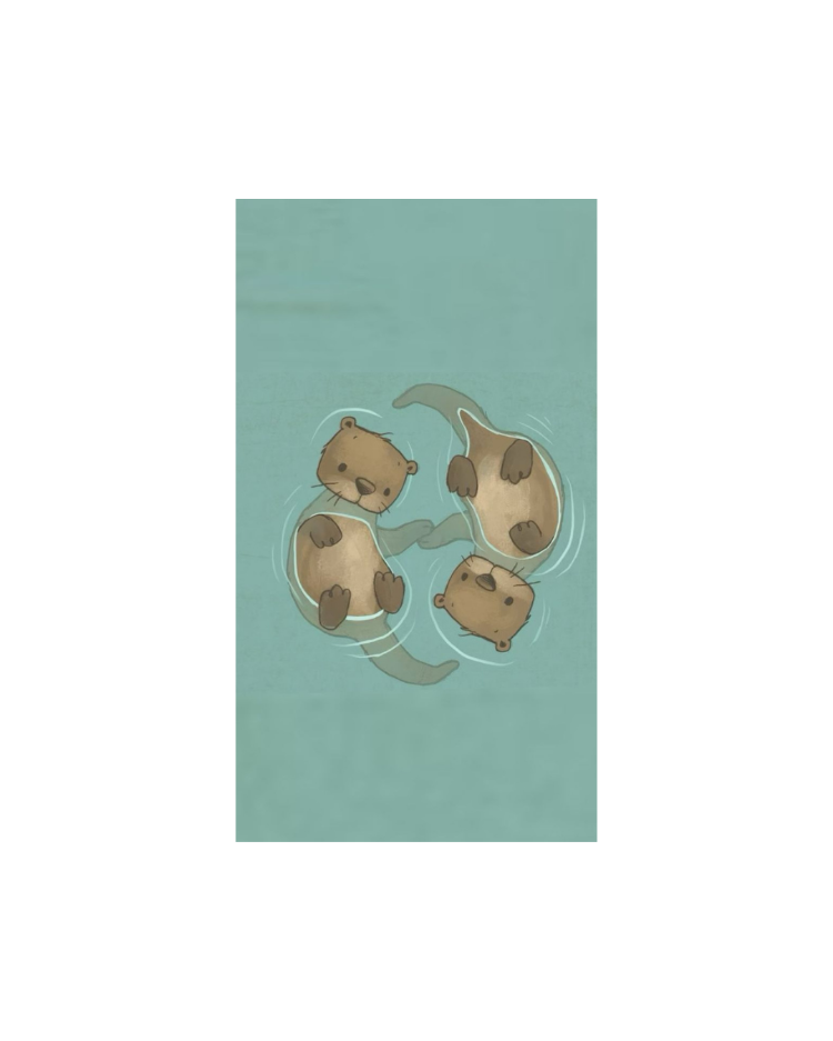 Sevimli Su Samuru Desenli Mousepad – Kawaii Aesthetic Otter Mouse Pad, Tatlı Masa Aksesuarı