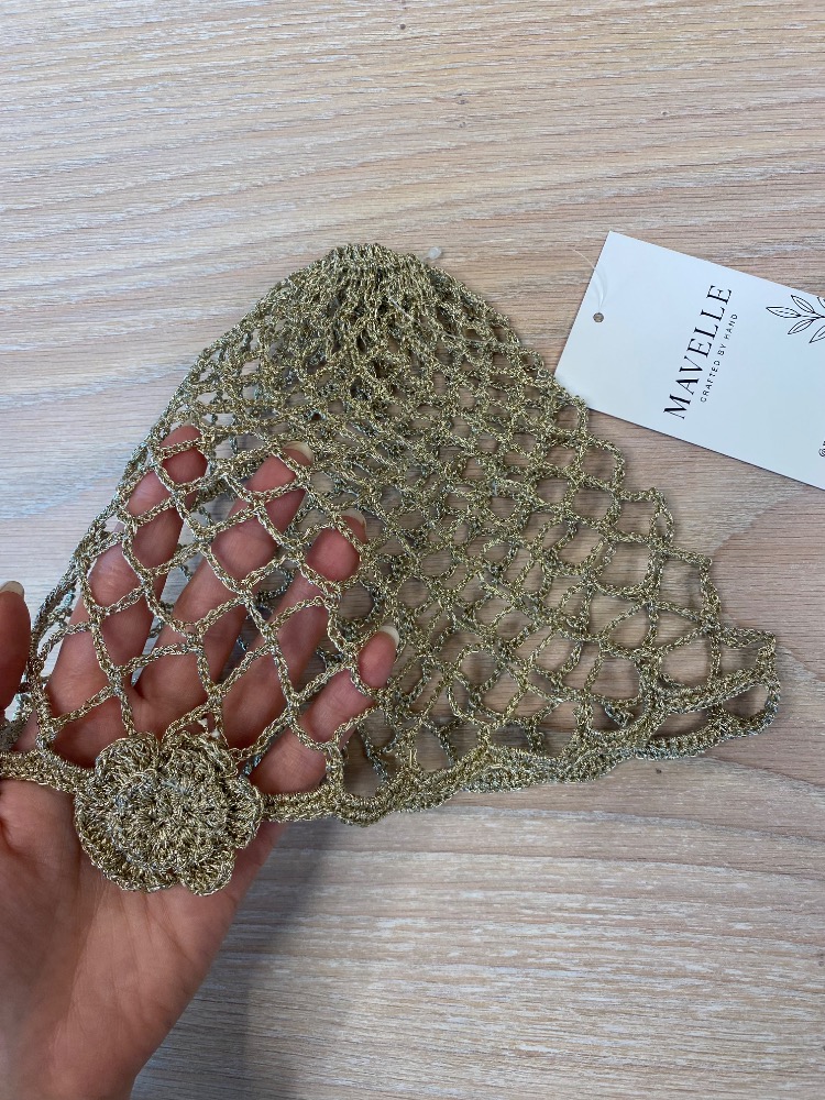 Gold Lurex Örgü Filesi