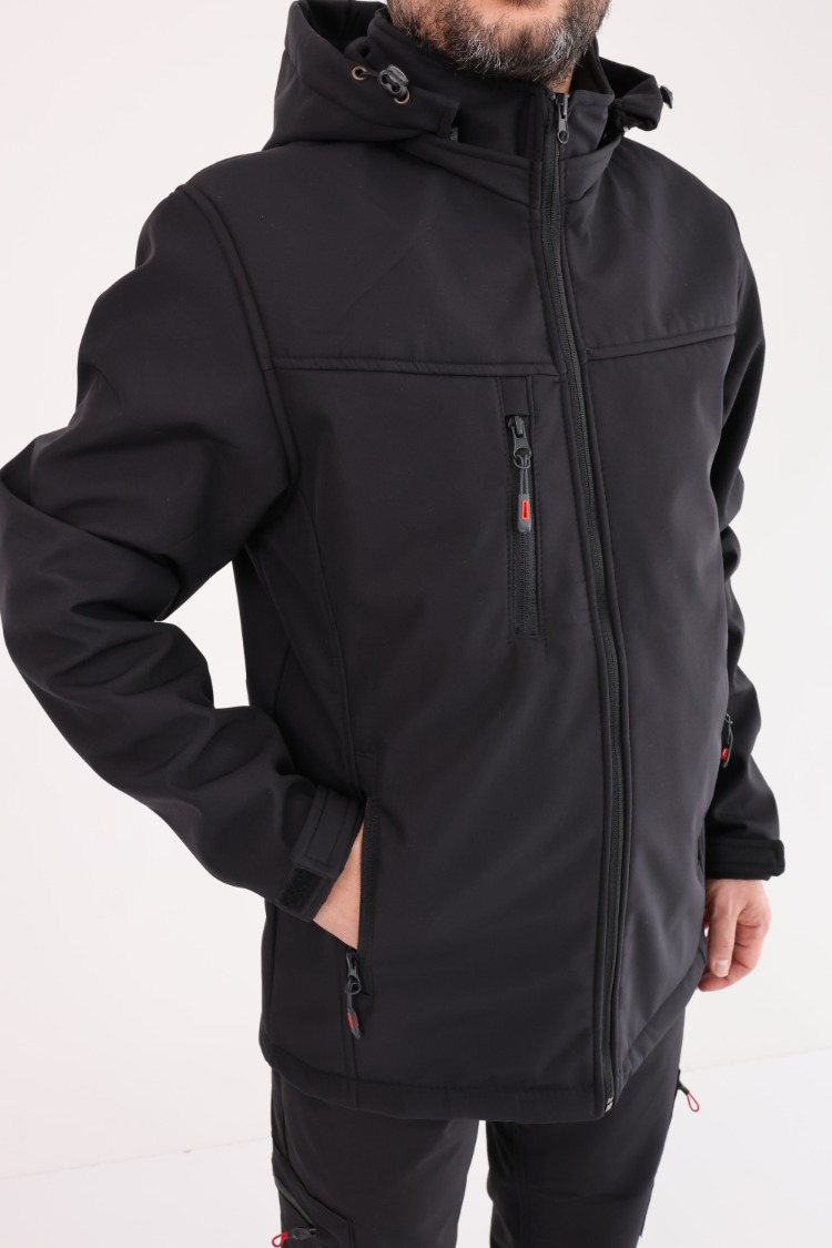 Su İtici Softshell Takım Siyah