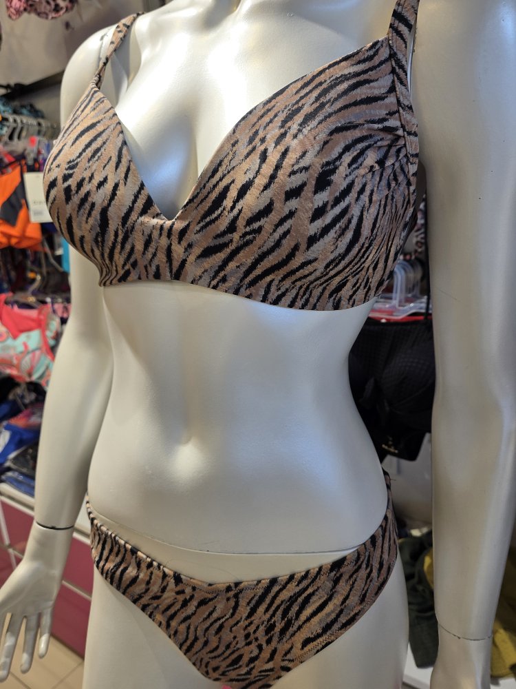 Kahverengi Leopar Bikini Takım