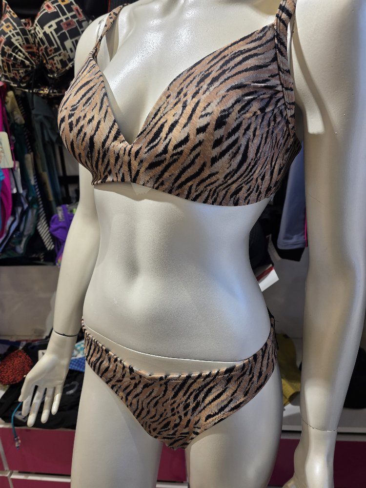 Kahverengi Leopar Bikini Takım