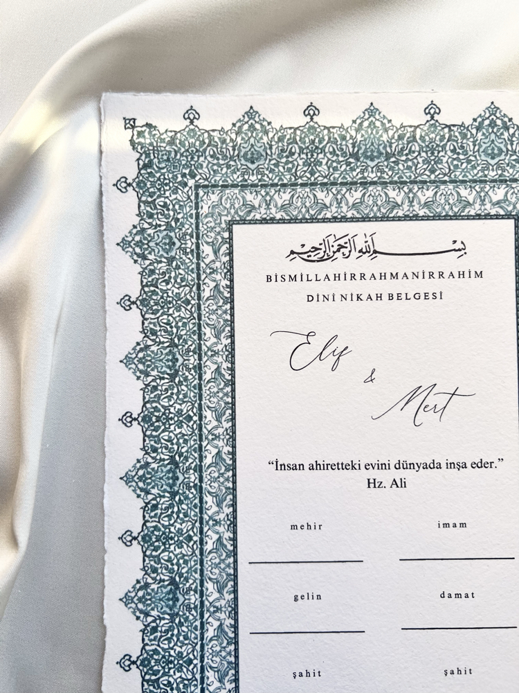 Vintage Dini Nikah Belgesi