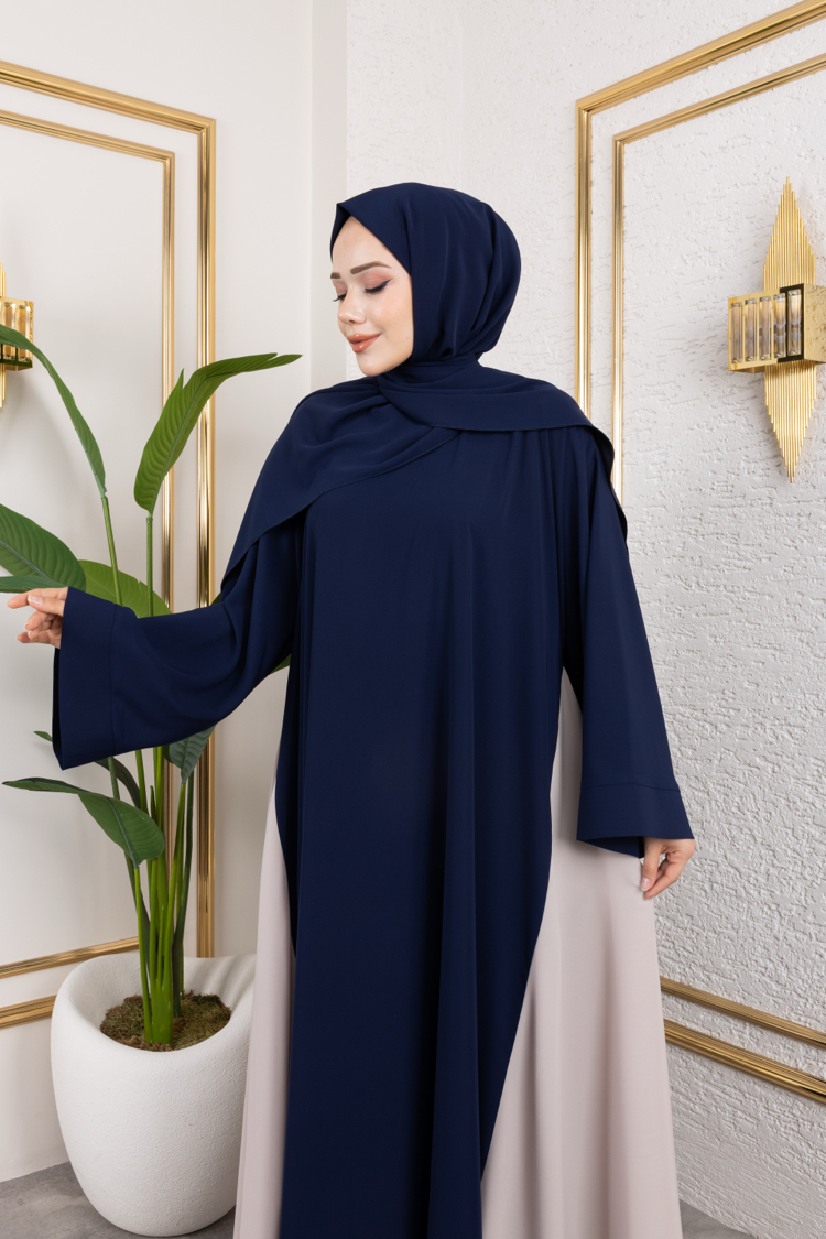 Lacivert Hürrem Abaya Elbise✨