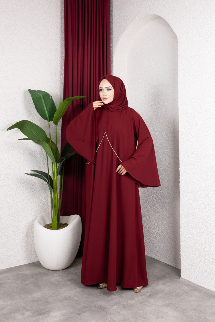 Saray asaleti hanzade abaya Elbise ✨ bordo rengi