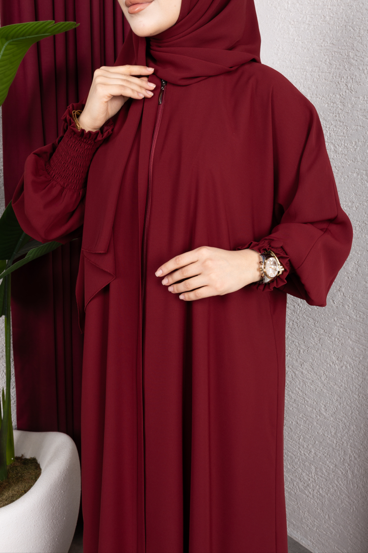 Sultan abaya ferace bordo rengi✨