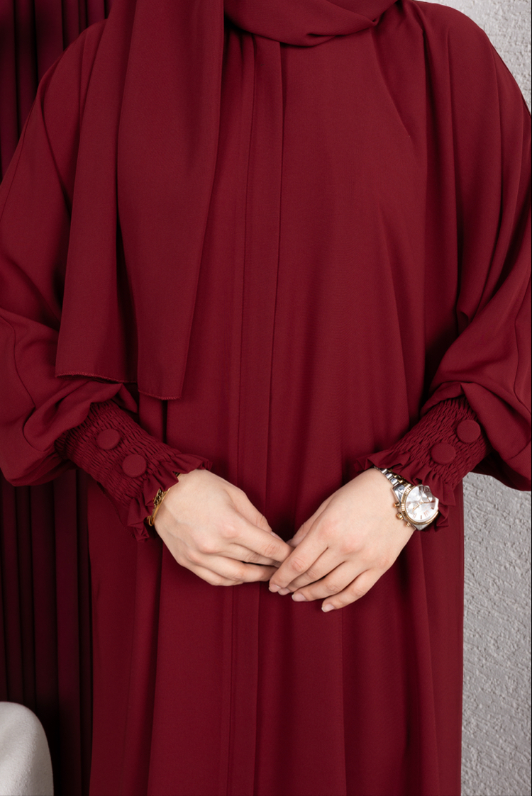 Sultan abaya ferace bordo rengi✨