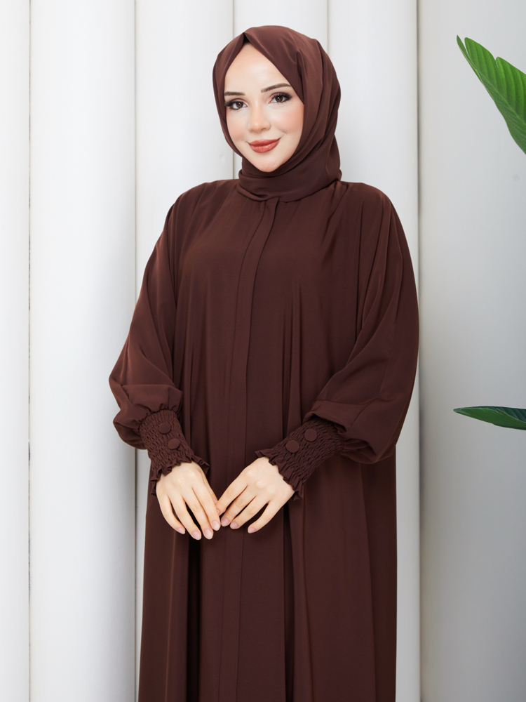 Sultan abaya ferace acı kahverengi ✨