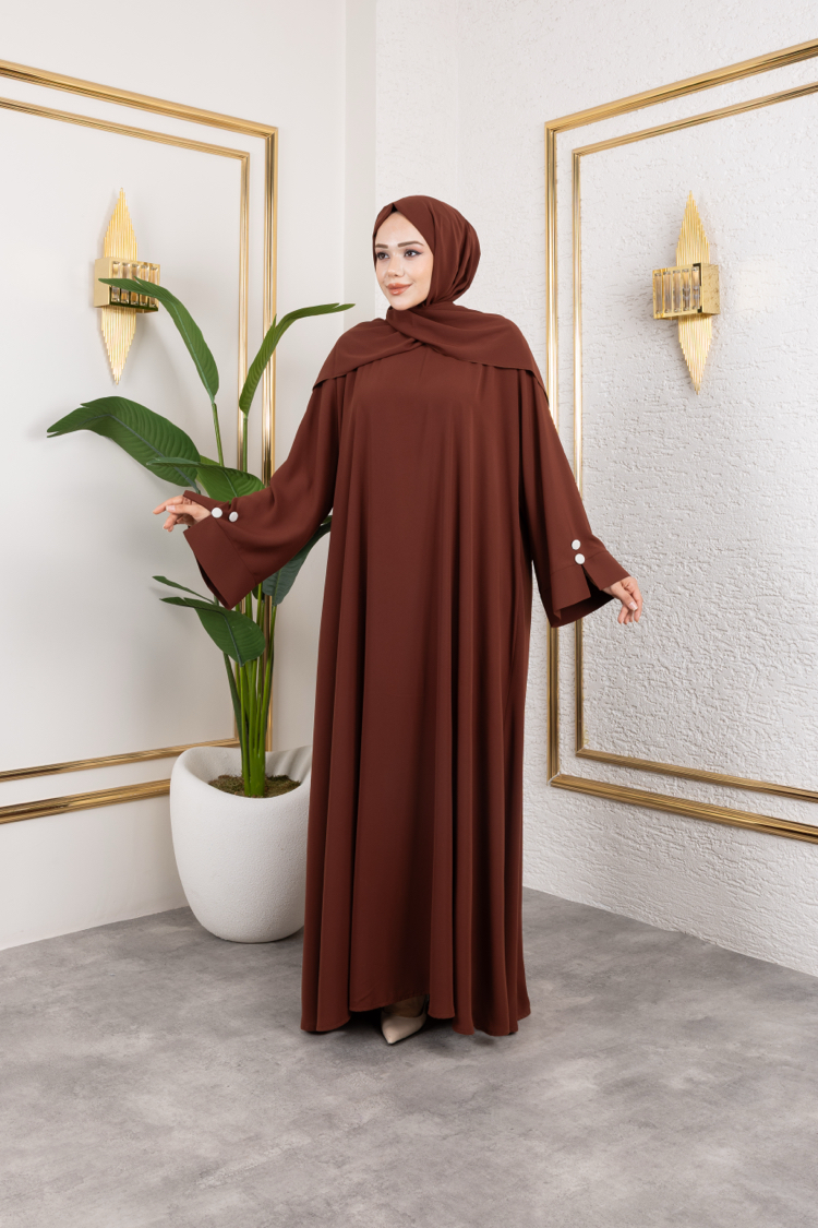 Kahverengi Nil Abaya✨