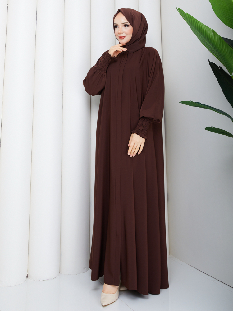 Sultan abaya ferace acı kahverengi ✨