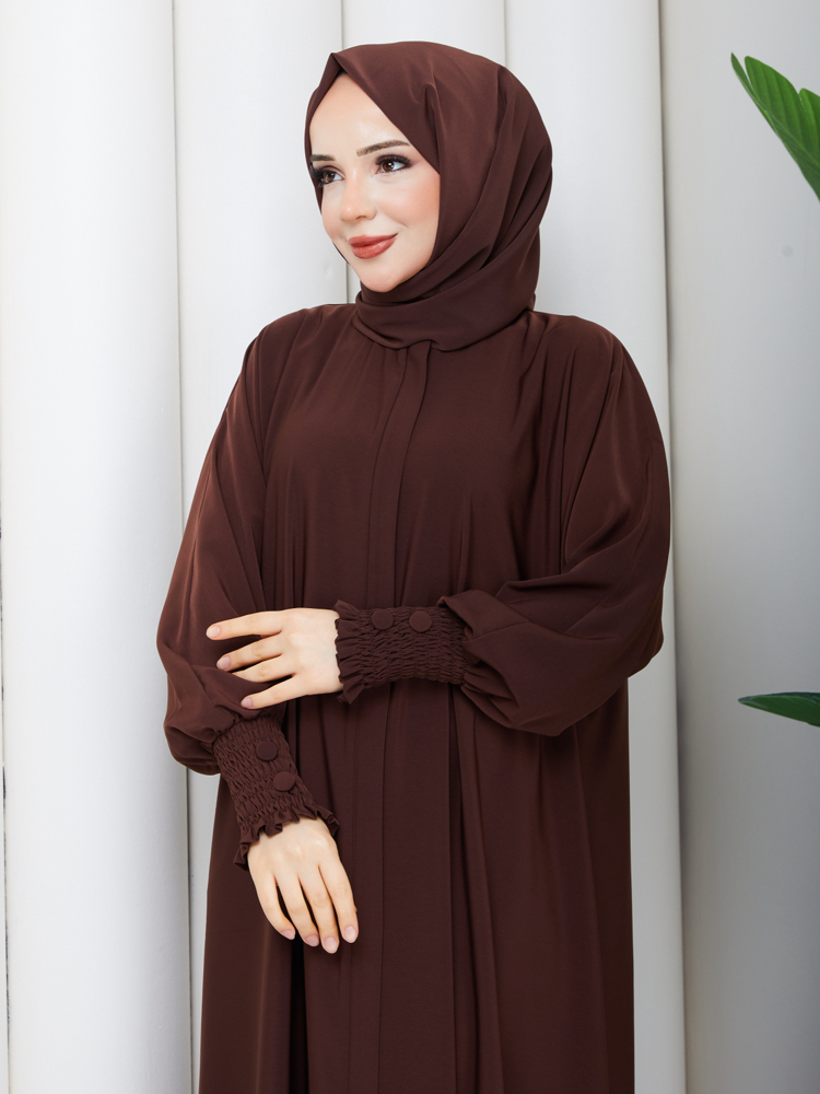 Sultan abaya ferace acı kahverengi ✨