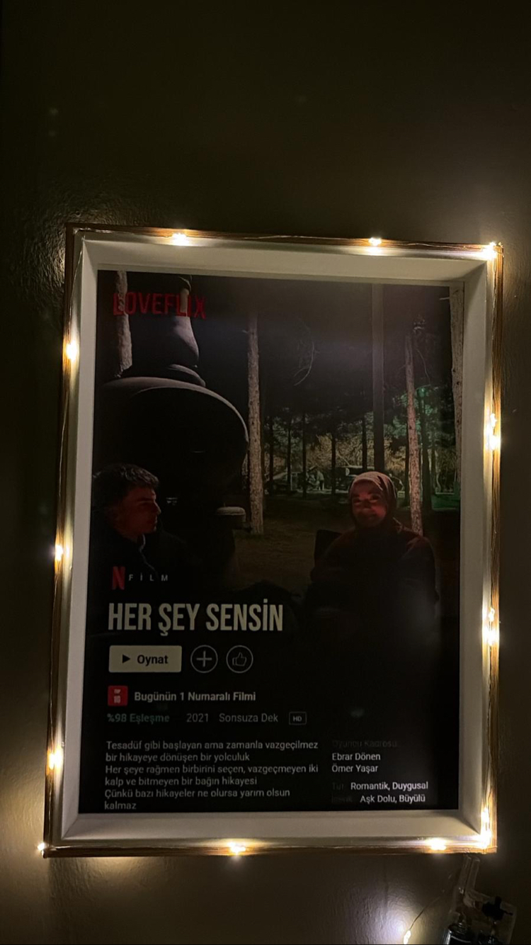 Ledli anı çerçevesi 21x30