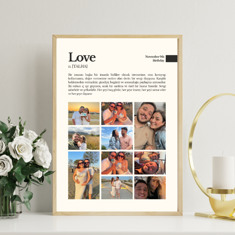 Love anı çerçevesi 15*20