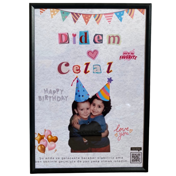  Kişiye özel Sesli-Videolu çerçeve 21x30