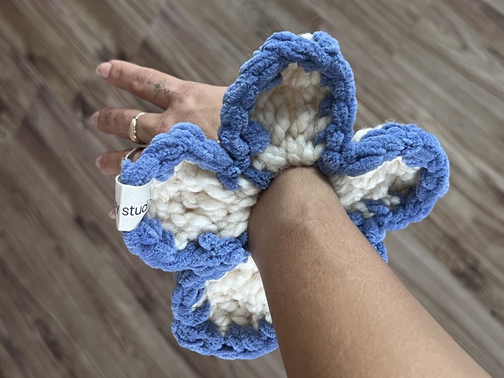 Handmade Papatya Toka (baby blue)