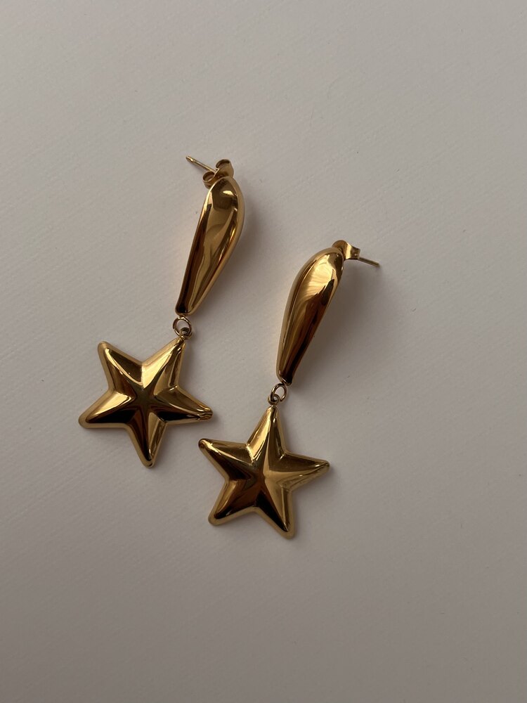 Star Stainless Steel 18K Altın Kaplama Küpe